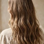 Back view of long hair in soft natural waves